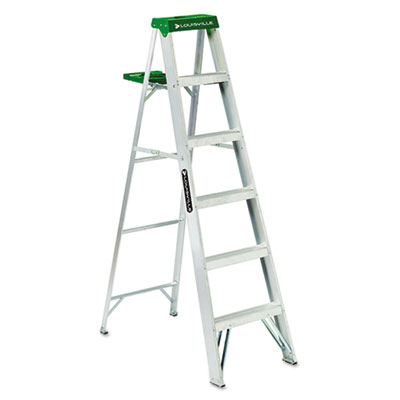As40-06 No. 428 Six-foot Folding Aluminum Step Ladder Green