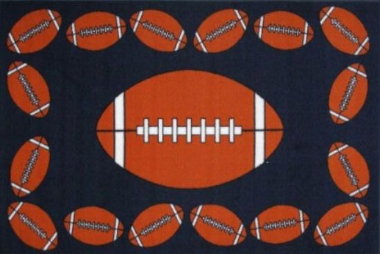 La Rug Ft-92-1929 19 In. X 29 In. Fun Time Football Accent Rug - Multi Colored
