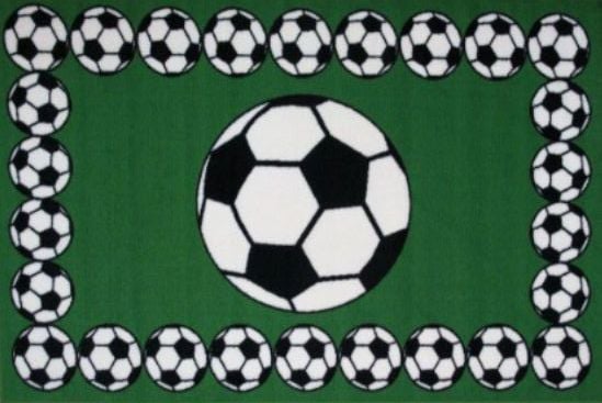 La Rug Ft-94-1929 19 In. X 29 In. Fun Time Soccer Accent Rug - Multi Colored