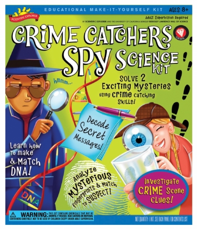 Scientific Explorer Crime Catchers Spy Science Kit with Decoder Glasses and Top Secret Mysteries  8-Activities