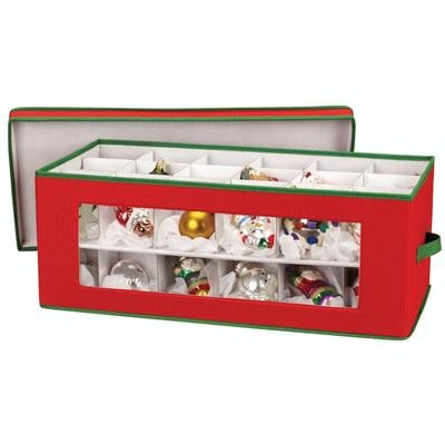 Household Essential 551red 10 In. H 36 Pieces Ornament Chest