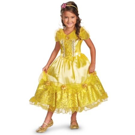 Disguise 218209 Disney Belle Deluxe Sparkle Toddler-child Costume Medium - 7-8