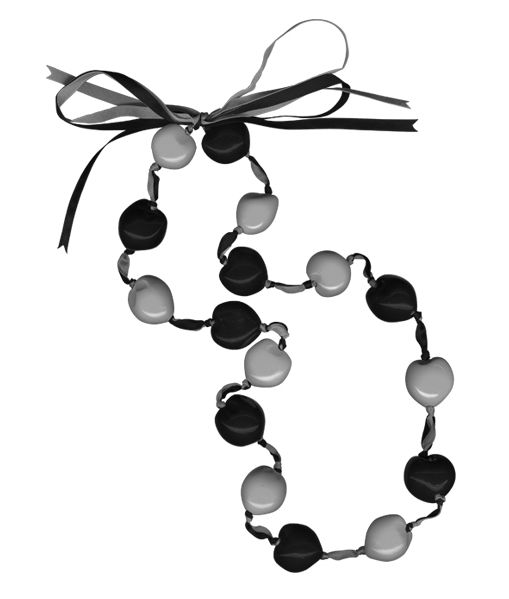 Lucky Kukui Nuts Necklace Black/silver