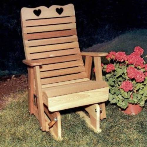 Wf1235cvd Cedar Royal Country Hearts Glider Chair