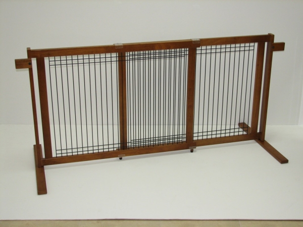 Gate Tall-w-w-l Crown Pet Freestanding Wood-wire Pet Gate With Security Arms, Small Span