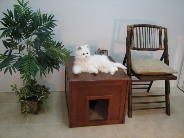 Clc-mah Crown Pet Cat Litter Cabinet With Mahogany Finish