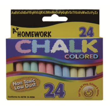 Wholesale Chalk - Assorted Colors, 12 Pack, Non-toxic - DollarDays