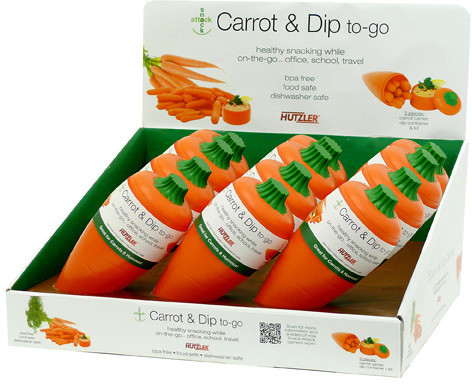 Carrot & Dip To-go Snack Attack Counter Display - Case Of 12