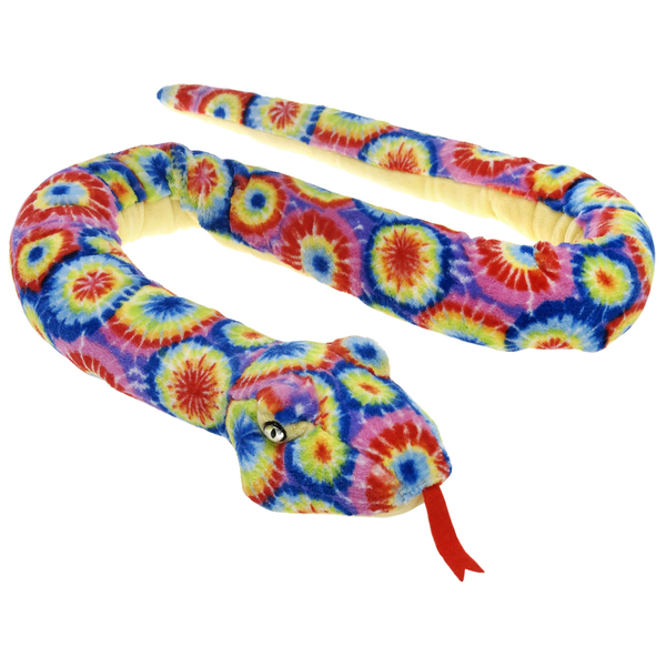 61 In. Tie Dyed Plush Snake - Case Of 24