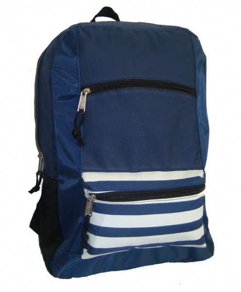 702684 600d Poly Backpack - Navy Case Of 40