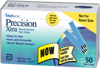 Medisense - Abbot Labs ME9972801 Precision Xtra End Fill Test Strips - Box of 50
