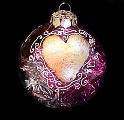 Bellissimo ORNAS-1797 Hand Painted Bride s Heirloom Design 2.75 inch Heavy Glass Ornament