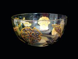 Bellissimo BOWS-2303 Hand Painted Sea Shell Shimmer Design 6 Inch Serving Bowl
