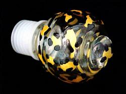 Bellissimo STOPPER-0797 Hand Painted Gold Leopard Design Wine Bottle Stopper