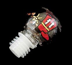 Bellissimo STOPPER1005 Hand Painted Blazing Boots Design Wine Bottle Stopper