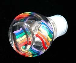 Bellissimo STOPPER-1006 Hand Painted Pride Rainbow Design Wine Bottle Stopper