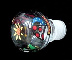 Bellissimo STOPPER-1800 Hand Painted Sailboat Regatta Design Wine Bottle Stopper