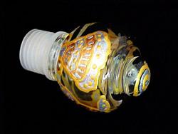 Bellissimo STOPPER-2303 Hand Painted Sea Shell Shimmer Design Wine Bottle Stopper