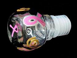 Bellissimo STOPPER-9003 Hand Painted Pretty in Pink Design Wine Bottle Stopper