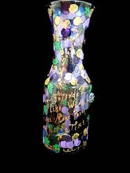 Bellissimo CARL1597 Hand Painted Friends like Wine Design 1 Liter Carafe