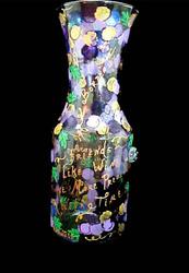 Bellissimo CARS1597 Hand Painted Friends like Wine Design .5 Liter Carafe