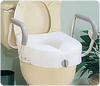 Rubbermaid RMB311C0 E-Z Lock Raised Toilet Seat With Arms by Rubbermaid