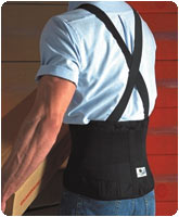 Scott Specialties SS3259BL3X Black 3X Back Support Spandex with Suspenders