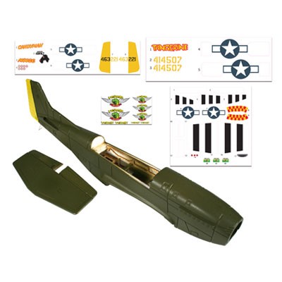 Venom Park Fighters P-51D Mustang Fuselage With Pushrods and Tail