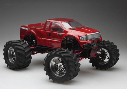 Venom Atomik Shred Red-Red F350 Body For T-E-Maxx-Revo-Savage by VENOM