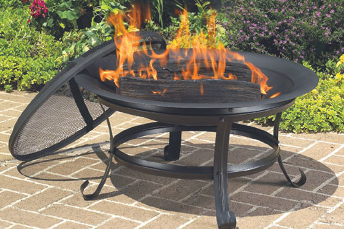 Woodstream Coropration FB1001 Steel Basic Fire Pit with Scroll Legs