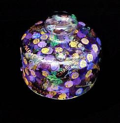Bellissimo DOME9096 Hand Painted Wines Vines Design 6 x 5 Inch Cheese Dome