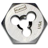 Han6128 High Carbon Steel Hexagon 5/8 Inch Across Flat Die 10-24 Nc