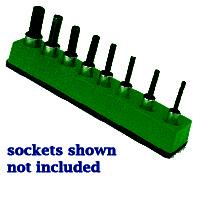 Mechanics Time Saver Mts386 3/8 Inch Drive Universal Magnetic Dark Green Socket Holder 10-19mm