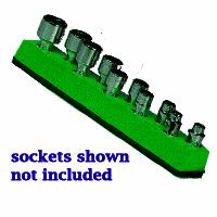 Mechanics Time Saver Mts485 1/4 Inch Drive Universal Magnetic Green Socket Holder 5-14mm