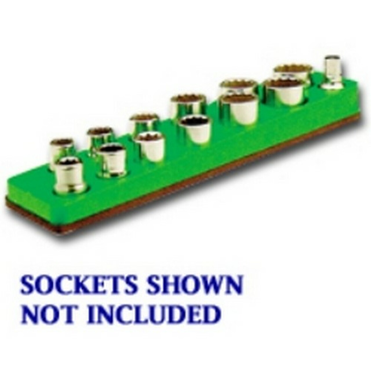 Mechanics Time Saver Mts718 3/8 Inch Drive Magnetic Neon Green Socket Holder 5.5-22mm