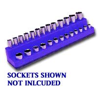 Mechanics Time Saver Mts720 1/4 Inch Drive Shallow / Deep Neon Blue Socket Holder 4-14mm