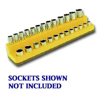 Mechanics Time Saver Mts723 1/4 Inch Drive Magnetic Yellow Socket Holder 4-14mm