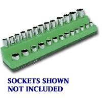 Mechanics Time Saver Mts726 1/4 Inch Drive Magnetic Dark Green Socket Holder 4-14mm