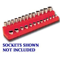 Mechanics Time Saver Mts727 1/4 Inch Drive Deep Rocket Red Socket Holder 4-14mm