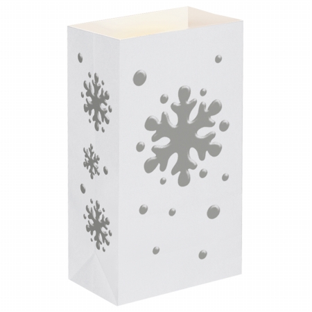 47124 Luminaria Bags - Standard Snowflake 24 Ct