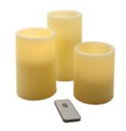 Wax Led Remote Control Candles - Round 3 Count
