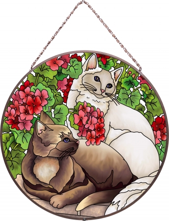 UPC 787853129149 product image for Joan Baker Designs AP4013R Cats & Geraniums Art Panel | upcitemdb.com