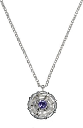 J1006 Nouveau Purple Necklace - Pendant 925 Silver
