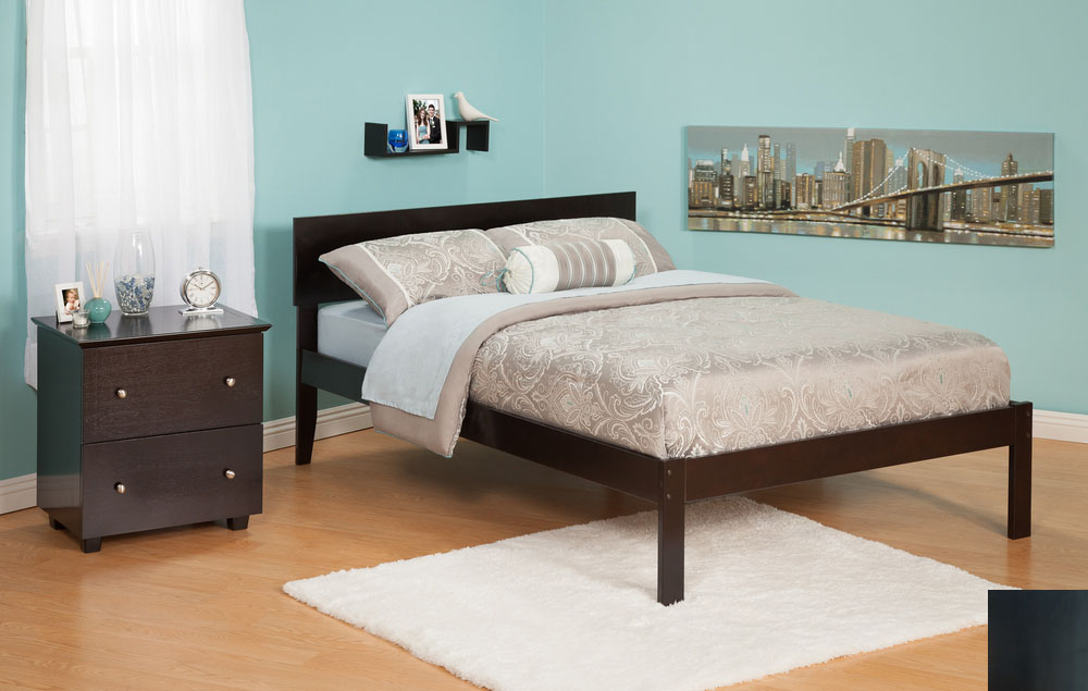Ar8121001 Orlando Twin Bed With Open Foot Rail In An Espresso Finish
