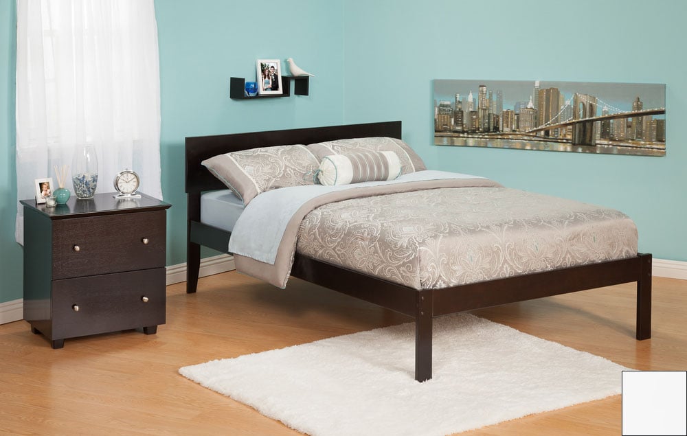 Ar8121002 Orlando Twin Bed With Open Foot Rail In A White Finish