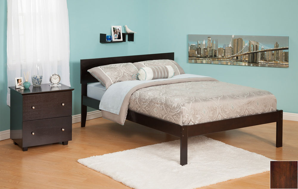 Ar8131004 Orlando Full Bed With Open Foot Rail In An Antique Walnut Finish