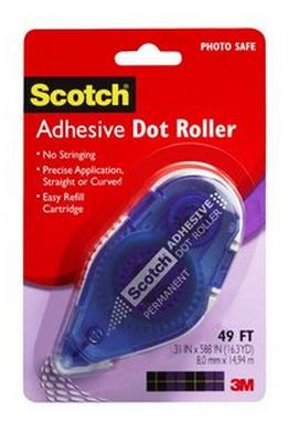055 055 1-3 In. X 49 Ft. Purple Adhesive Scotch Dot Roller