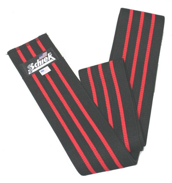 1178bv Black Line Knee Wraps With Fabric Hook And Eye