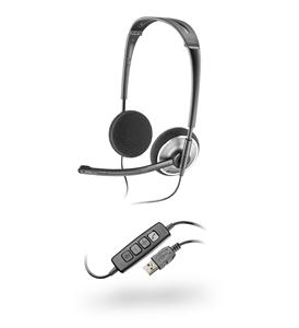 Plantronics AUDIO478 Fold Flat USB Stereo Headset SKYPE CERT