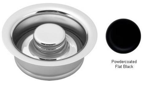 D2089-62 In-sink-erator Disposal Flange And Stopper - Powder Coat Flat Black